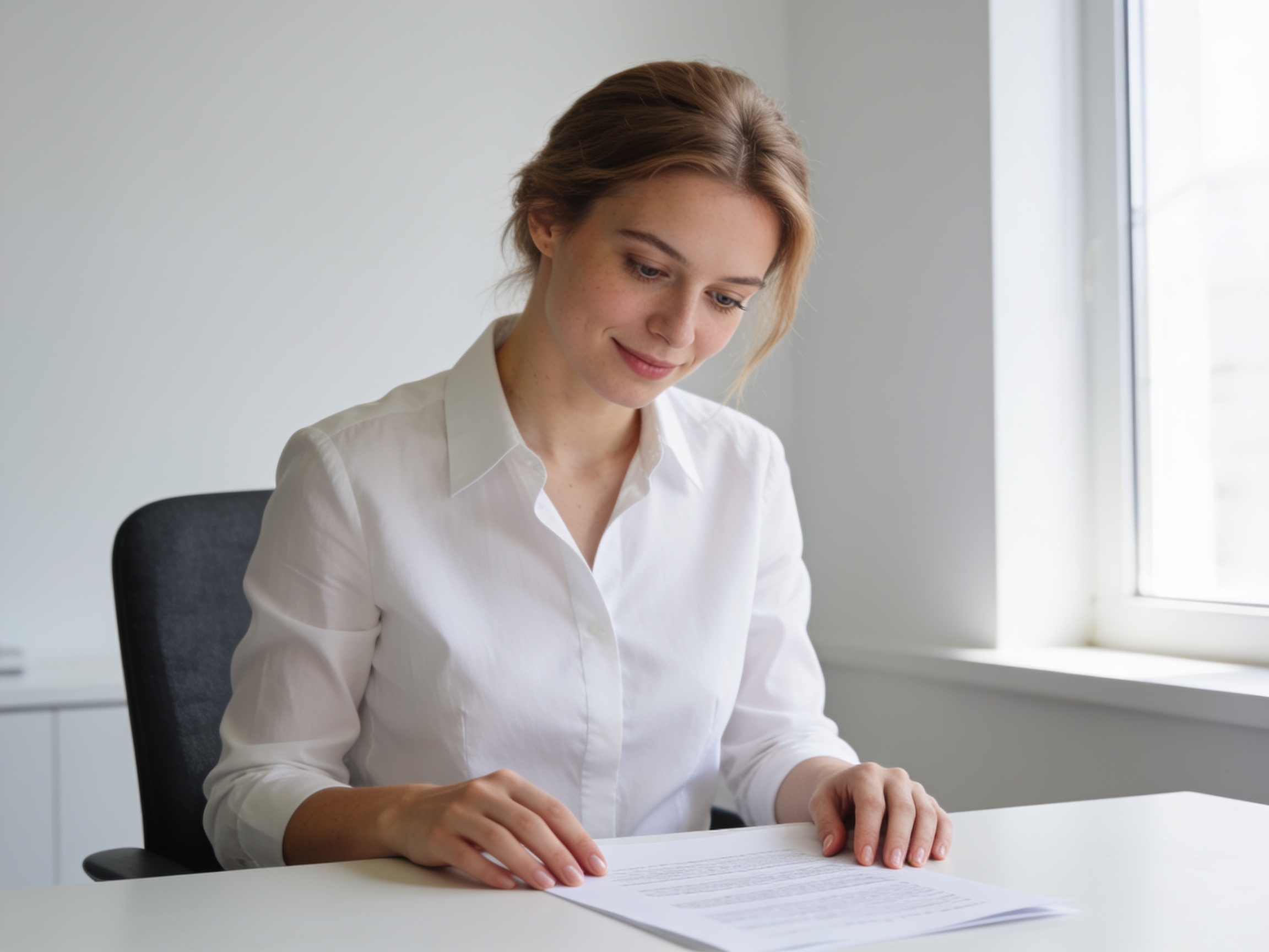 Professional woman reviewing a premium mattress buying guide for better sleep posture